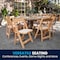 Flash Furniture Natural Wood Folding Chair, PK2 2-XF-2903-NAT-WOOD-GG - alternate 2